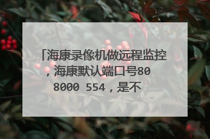海康录像机做远程监控，海康默认端口号80 8000 554，是不是在路由器上做端口映射是端口号也是这个，