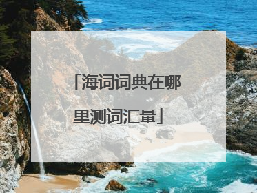 海词词典在哪里测词汇量