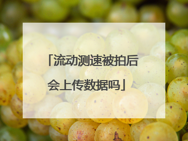 流动测速被拍后会上传数据吗
