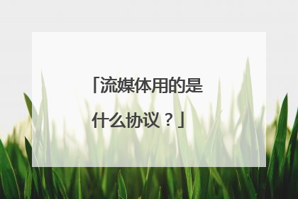 流媒体用的是什么协议？