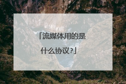 流媒体用的是什么协议?