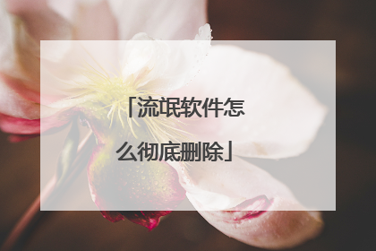 流氓软件怎么彻底删除