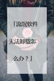 流氓软件无法卸载怎么办？