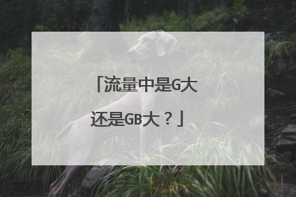 流量中是G大还是GB大？