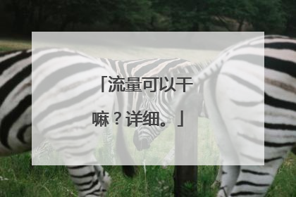 流量可以干嘛?详细。