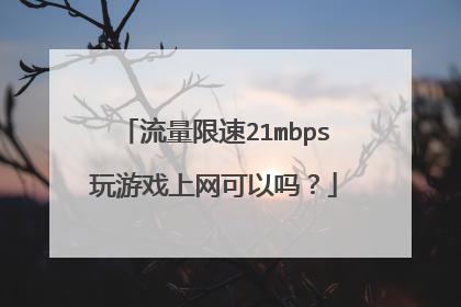 流量限速21mbps玩游戏上网可以吗?