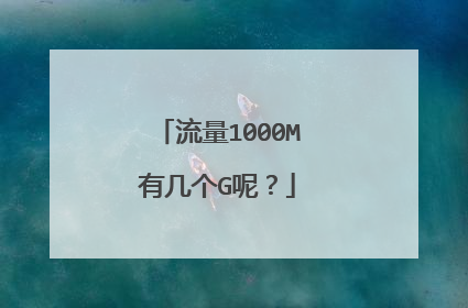 流量1000M有几个G呢?