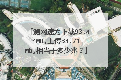 测网速为下载93.44MB,上传33.71Mb,相当于多少兆?