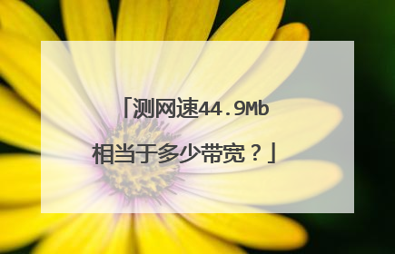 测网速44.9Mb相当于多少带宽?
