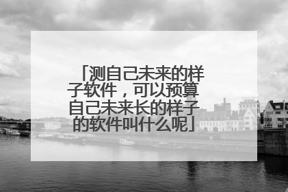 测自己未来的样子软件,可以预算自己未来长的样子的软件叫什么呢