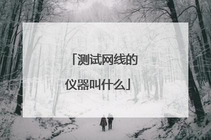 测试网线的仪器叫什么