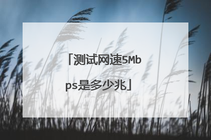 测试网速5Mbps是多少兆