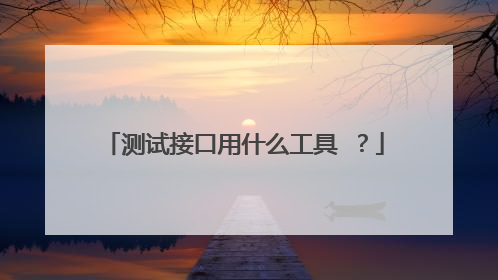 测试接口用什么工具 ？