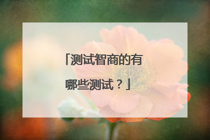 测试智商的有哪些测试？