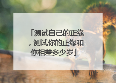 测试自己的正缘,测试你的正缘和你相差多少岁