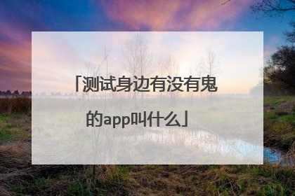 测试身边有没有鬼的app叫什么