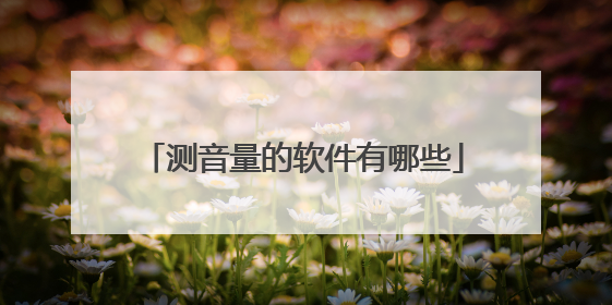 测音量的软件有哪些