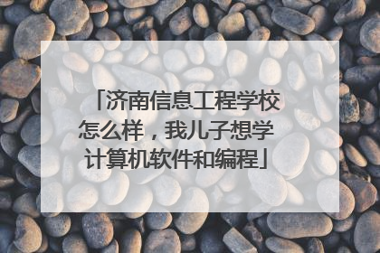 济南信息工程学校怎么样，我儿子想学计算机软件和编程