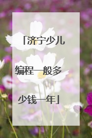 济宁少儿编程一般多少钱一年