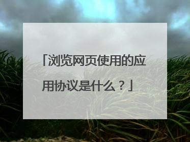 浏览网页使用的应用协议是什么？