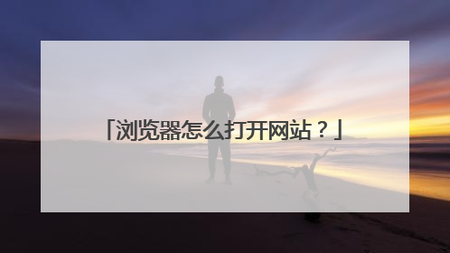 浏览器怎么打开网站？