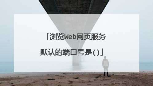 浏览Web网页服务默认的端口号是()