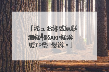 浠ュお缃戜氦鎹㈡満鍒╃敤ARP鍒涘缓IP璺�鐢辫〃