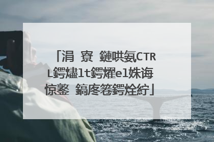 涓�寮�鏈哄氨CTRL鍔燼lt鍔燿el姝诲惊鐜�鎬庝箞鍔烇紵