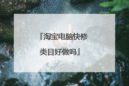 淘宝电脑快修类目好做吗