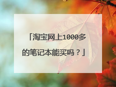 淘宝网上1000多的笔记本能买吗？