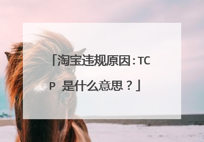 淘宝违规原因:TCP 是什么意思？