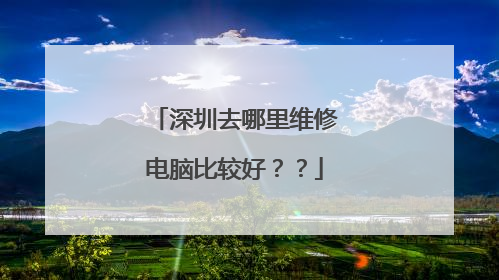 深圳去哪里维修电脑比较好？？