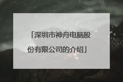 深圳市神舟电脑股份有限公司的介绍