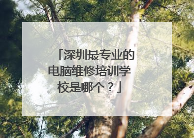 深圳最专业的电脑维修培训学校是哪个?