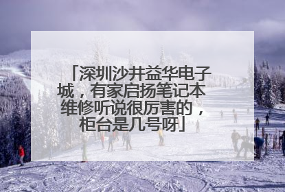 深圳沙井益华电子城，有家启扬笔记本维修听说很厉害的，柜台是几号呀