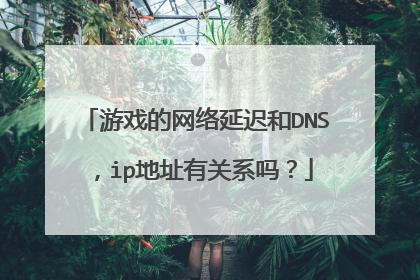 游戏的网络延迟和DNS，ip地址有关系吗？