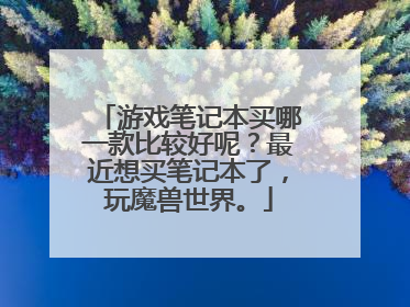 游戏笔记本买哪一款比较好呢?最近想买笔记本了,玩魔兽世界。