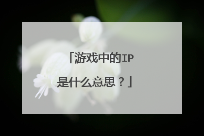 游戏中的IP是什么意思?