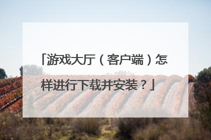 游戏大厅（客户端）怎样进行下载并安装？