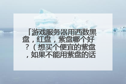 游戏服务器用西数黑盘,红盘,紫盘哪个好?(想买个便宜的紫盘,如果不能用紫盘的话就用其它吧)