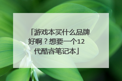 游戏本买什么品牌好啊？想要一个12代酷睿笔记本