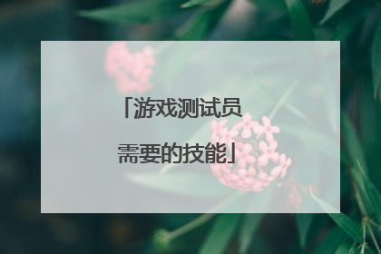 游戏测试员 需要的技能