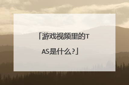 游戏视频里的TAS是什么?