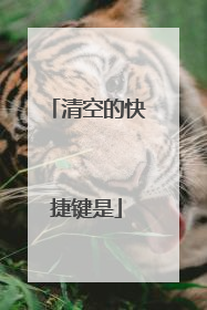 清空的快捷键是