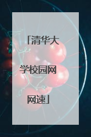 清华大学校园网网速