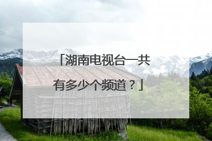 湖南电视台一共有多少个频道？