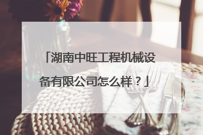 湖南中旺工程机械设备有限公司怎么样?
