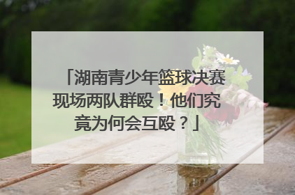 湖南青少年篮球决赛现场两队群殴！他们究竟为何会互殴？