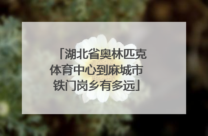 湖北省奥林匹克体育中心到麻城市铁门岗乡有多远