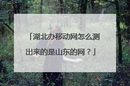 湖北办移动网怎么测出来的是山东的网？